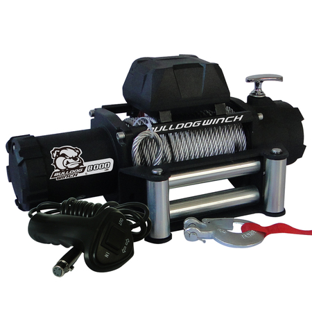 BULLDOG WINCH 8000lb Winch with 5.2hp Series Wound Motor, Roller Fairlead 10041